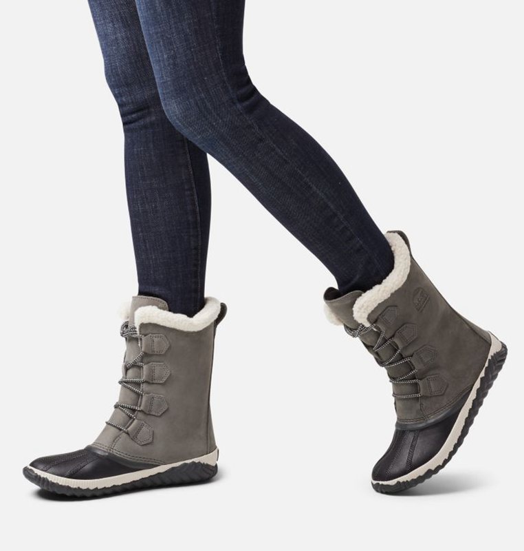 Sorel Out N About™ Plus Tall Duck Low - Womens Snow Boots Grey/Black - 673801QJZ